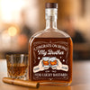 Custom Whiskey Bottle - Personalized Birthday Gifts For Brother, Sister, Best Friends - Different Paths Same Heart