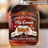 Custom Whiskey Bottle - Personalized Birthday Gifts For Brother, Sister, Best Friends - Different Paths Same Heart