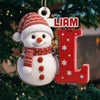 Custom Snowman Wood Ornament - Personalized Christmas Birthday Gifts For Mom, Dad, Brother, Sister, Kids - Home Is Where Love Grows