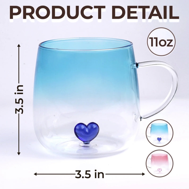 Custom Gradient Glass Mug - Personalized Best Friend Birthday Gifts For Women, Besties, Sisters, BFF - Pouring Memories Since Day One
