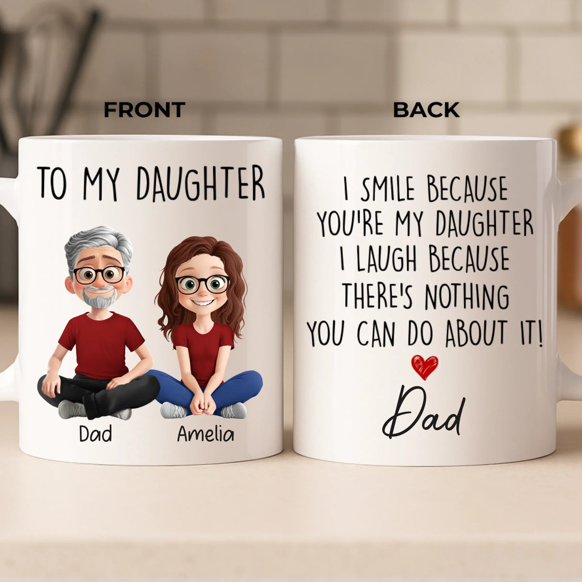 Custom Mug - Personalized Birthday Gifts For Mom, Dad, Son, Daughter - Home In Every Sip
