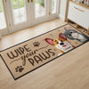Custom Runner Rug - Personalized Birthday Gifts For Dog Cat Lovers, Dog Dad And Mom, Cat Owners -  Wipe Your Paws