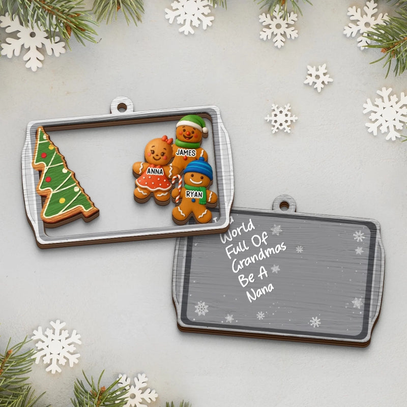 Custom Double Layer Wooden Ornament - Personalized Christmas Birthday Gifts For Mom, Grandma - Together We Make Christmas Magic