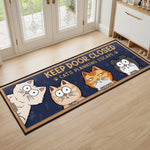 Custom Runner Rug - Personalized Birthday Gifts For Cat Lovers, Cat Mom And Dad - The Boss Cats Are Watching