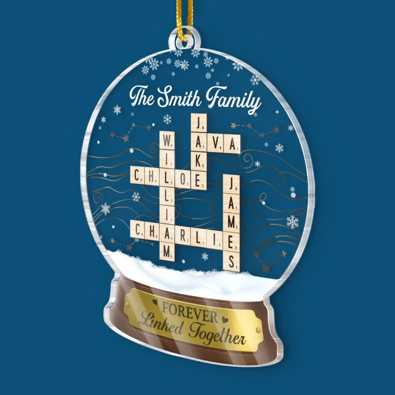 Custom Scrabble Acrylic Ornament - Personalized Christmas Birthday Gifts For Mom, Dad, Brother, Sister, Kids - Together Is Our Favorite Place