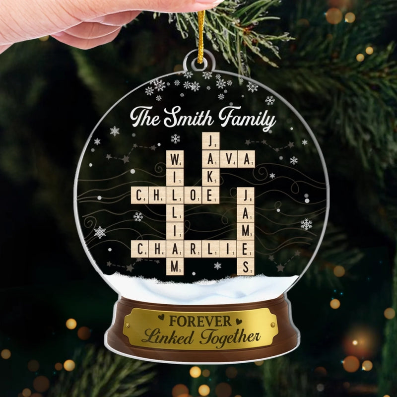 Custom Scrabble Acrylic Ornament - Personalized Christmas Birthday Gifts For Mom, Dad, Brother, Sister, Kids - Together Is Our Favorite Place