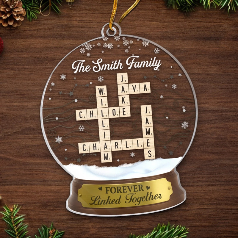 Custom Scrabble Acrylic Ornament - Personalized Christmas Birthday Gifts For Mom, Dad, Brother, Sister, Kids - Together Is Our Favorite Place
