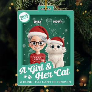 Custom Toy Box Acrylic Ornament - Personalized Christmas Birthday Gifts For Cat Lovers, Cat Mom And Dad - All I Want For Christmas Is Meow