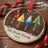 Custom Circle Glass Ornament - Personalized Christmas Birthday Gifts For Mom, Dad, Brother, Sister, Kids - Where Joy Finds Home