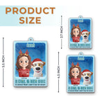 Custom Name Christmas Girl and Dog Gifts - Personalized Ornament