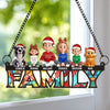 Custom Window Hanging Suncatcher Ornament - Personalized Christmas Birthday Gifts For Family, Dog Cat Lovers - Joyful Hearts Warm Every Christmas