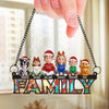 Custom Window Hanging Suncatcher Ornament - Personalized Christmas Birthday Gifts For Family, Dog Cat Lovers - Joyful Hearts Warm Every Christmas