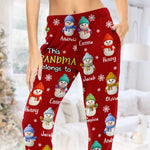 Custom Snowman Pajama Pants - Personalized Christmas Birthday Gifts For Grandpa, Grandma - Where Wisdom Meets Tender Love
