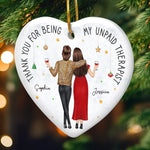 Custom Ceramic Ornament - Personalized Best Friend Christmas Birthday Gifts For Women, Besties, Sisters, BFF - You Make Spirits Bright