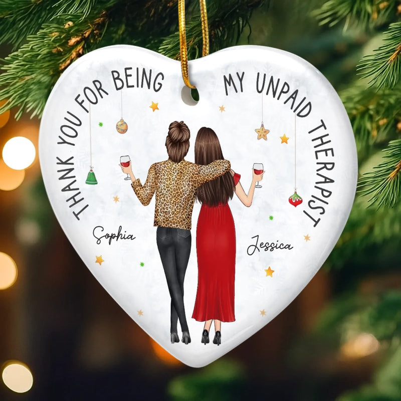 Custom Ceramic Ornament - Personalized Best Friend Christmas Birthday Gifts For Women, Besties, Sisters, BFF - You Make Spirits Bright