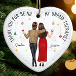 Custom Ceramic Ornament - Personalized Best Friend Christmas Birthday Gifts For Women, Besties, Sisters, BFF - You Make Spirits Bright