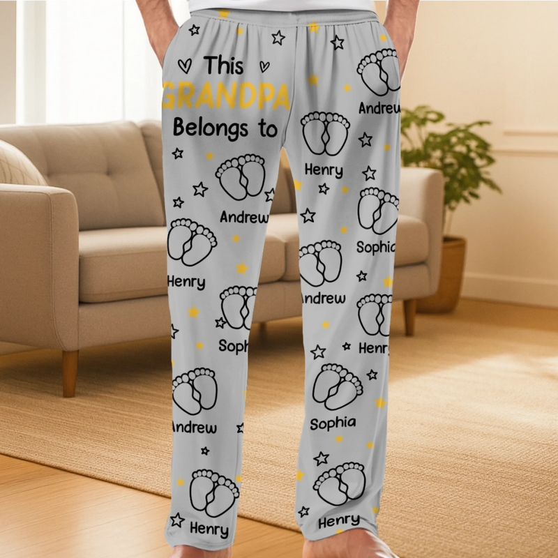 Custom Pajama Pants - Personalized Christmas Birthday Gifts For Grandpa, Grandma - Generations United In Love
