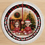 Custom Tree Skirt - Personalized Christmas Birthday Gifts For Mom, Dad, Brother, Sister, Kids - Home Feels Like Christmas