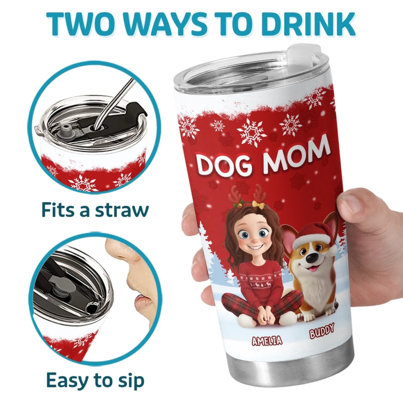 Custom Tumbler - Personalized Christmas Birthday Gifts For Dog Lovers, Dog Dad And Mom - Too Cool For Fetch
