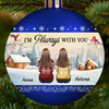 Custom Full Wrap Ball Ornament - Personalized Christmas Memorial Sympathy Gifts For Loss Of Mom, Dad - We Are Always With You