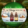 Custom Full Wrap Ball Ornament - Personalized Christmas Memorial Sympathy Gifts For Loss Of Mom, Dad - We Are Always With You