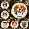 Custom Photo Embroidered Ornament - Personalized Christmas Birthday Gifts For Mom, Dad, Brother, Sister, Kids, Dog Cat Lovers - Love Is Furry And Endless
