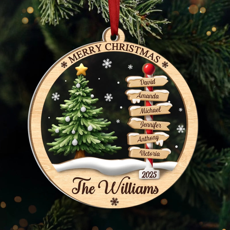 Custom Wood & Acrylic Ornament - Personalized Christmas Birthday Gifts For Mom, Dad, Brother, Sister, Kids - Home Feels Warmer At Christmas Time