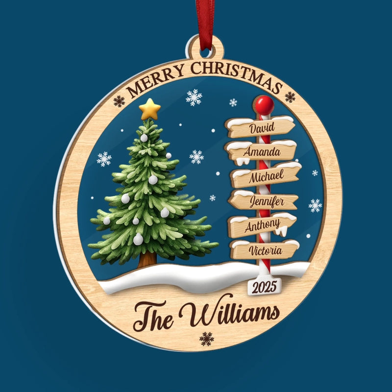 Custom Wood & Acrylic Ornament - Personalized Christmas Birthday Gifts For Mom, Dad, Brother, Sister, Kids - Home Feels Warmer At Christmas Time