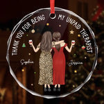 Custom Name Funny Friendship Christmas Gifts - Personalized Glass Ornament