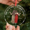 Custom Circle Glass Ornament - Personalized Best Friend Christmas Birthday Gifts For Women, Besties, Sisters, BFF - We’re The Perfect Mess