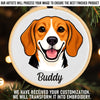 Custom Photo Embroidered Ornament - Personalized Christmas Birthday Gifts For Mom, Dad, Brother, Sister, Kids, Dog Cat Lovers - Love Is Furry And Endless