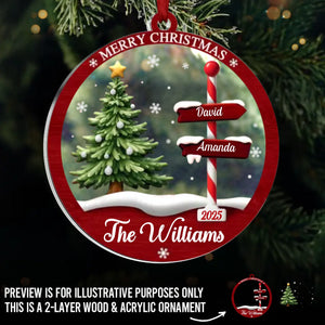 Custom Wood & Acrylic Ornament - Personalized Christmas Birthday Gifts For Mom, Dad, Brother, Sister, Kids - Home Feels Warmer At Christmas Time