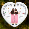 Custom Ceramic Ornament - Personalized Best Friend Christmas Birthday Gifts For Women, Besties, Sisters, BFF - You Make Spirits Bright