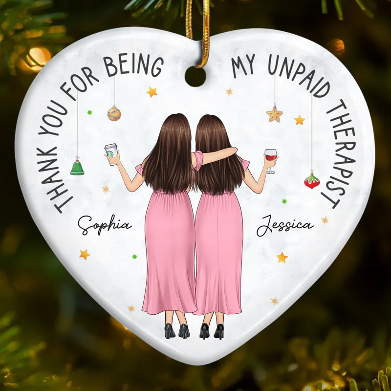 Custom Ceramic Ornament - Personalized Best Friend Christmas Birthday Gifts For Women, Besties, Sisters, BFF - You Make Spirits Bright