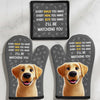 Custom Oven Mitt And Pot Holder Set - Personalized Christmas Birthday Gifts For Mom, Grandma, Dog Cat Lovers - Love Is Furry And Endless
