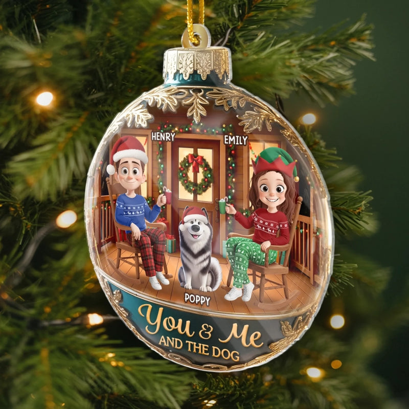 Custom Acrylic Ornament - Personalized Anniversary Christmas Wedding Gifts For Husband And Wife, Dog Cat Lovers - Life Is Better With A Wagging Tail