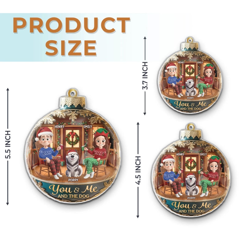 Custom Acrylic Ornament - Personalized Anniversary Christmas Wedding Gifts For Husband And Wife, Dog Cat Lovers - Life Is Better With A Wagging Tail