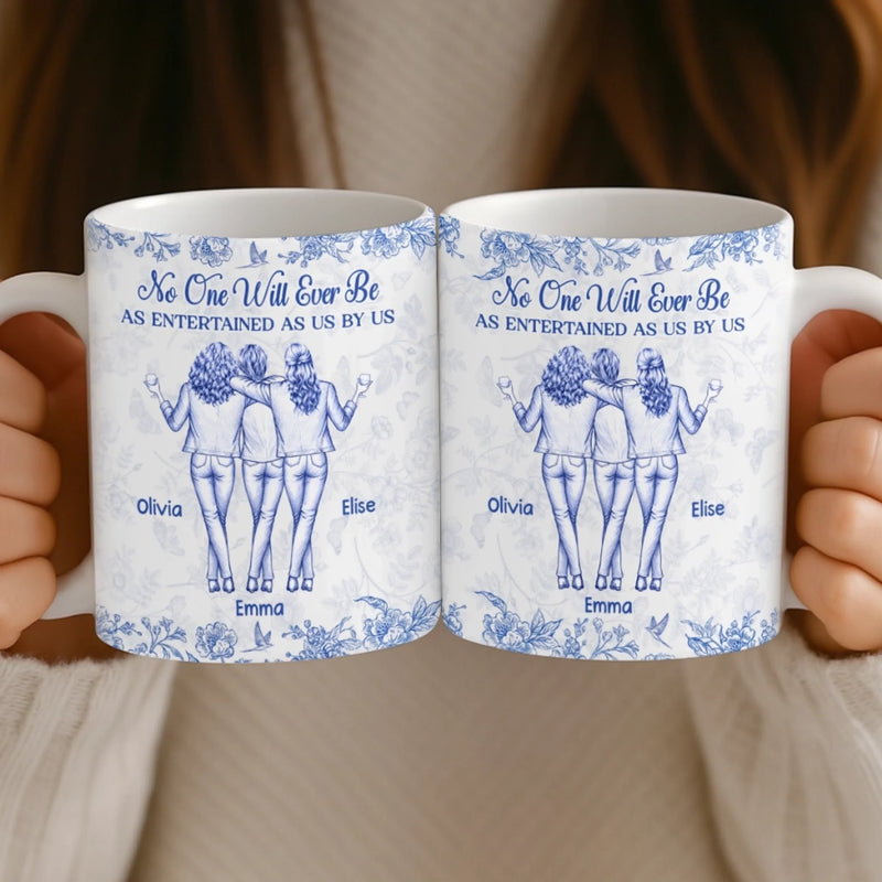 Custom Mug - Personalized Best Friend Birthday Gifts For Women, Besties, Sisters, BFF - Only Happy Vibes Here