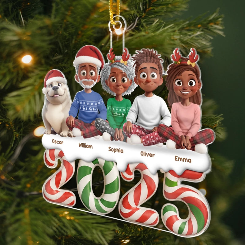 Custom Acrylic Ornament - Personalized Christmas Birthday Gifts For Family, Dog Cat Lovers - All Hearts Come Home For Christmas