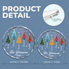 Custom Circle Glass Ornament - Personalized Christmas Birthday Gifts For Mom, Dad, Brother, Sister, Kids - Home Is Merrier With Family