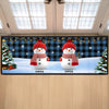 Custom Snowman Runner Rug - Personalized Christmas Birthday Gifts For Mom, Dad, Brother, Sister, Kids - Welcome To Our Winter Wonderland
