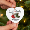 Custom Ceramic Ornament - Personalized Anniversary Christmas Wedding Gifts For Husband And Wife, Him And Her - You Are My Once In A Lifetime
