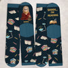 Custom Crew Socks - Personalized Bookish Gifts For Book Lovers, Bookworms, Readers - Leave Me Alone, I’m Bonding With Fiction