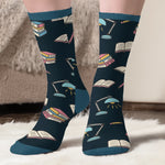 Custom Name Book Lover Gifts for Women - Personalized Middle Tube Socks
