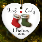 Custom Ceramic Ornament - Personalized Anniversary Christmas Wedding Gifts For Husband And Wife, Him And Her - You Are My Once In A Lifetime