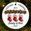 Custom Ceramic Ornament - Personalized Christmas Birthday Gifts For Mom, Dad, Brother, Sister, Kids - The Magic Lives Here