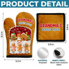 Custom Oven Mitt And Pot Holder Set - Personalized Christmas Birthday Gifts For Mom, Grandma - Cooking Love Passed Through Generations