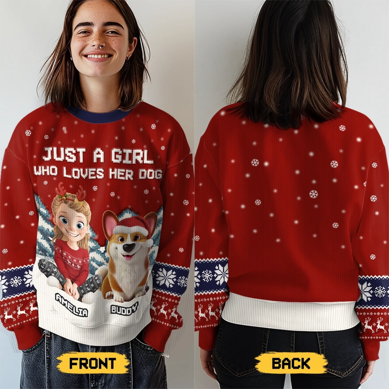 Custom Unisex Ugly Sweatshirt - Personalized  Christmas Birthday Gifts For Dog Lovers, Dog Dad And Mom - ‘Tis The Season To Be Furry
