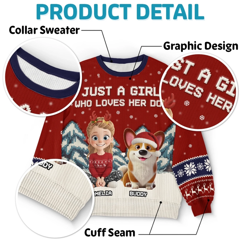 Custom Unisex Ugly Sweatshirt - Personalized  Christmas Birthday Gifts For Dog Lovers, Dog Dad And Mom - ‘Tis The Season To Be Furry