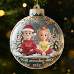 Custom Acrylic Ornament - Personalized Anniversary Christmas Wedding Gifts For Husband And Wife, Him And Her - Our Hearts Sparkle This Season